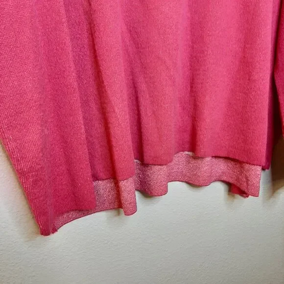 Town Pride Sweater Pink Women Size L "Tips Up" Ski Oversize Drop Shoulders USA - Picture 6 of 13